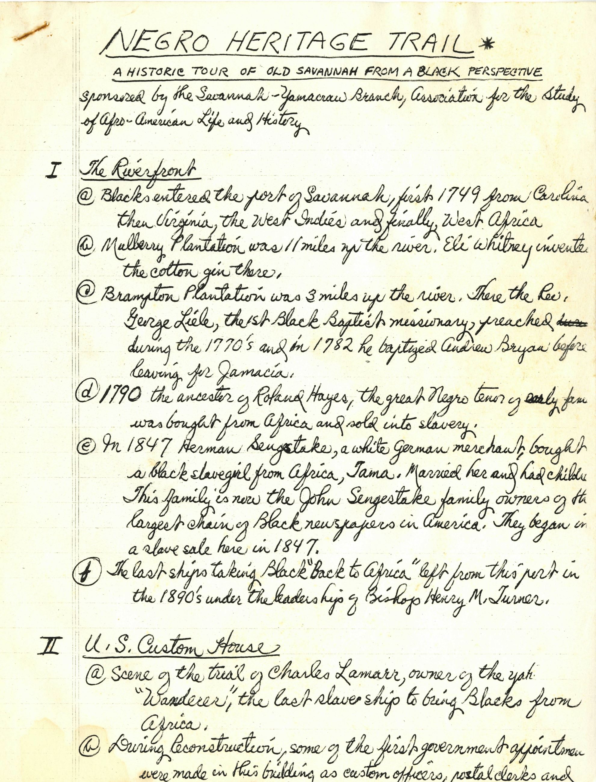 Negro Heritage Trail Tour