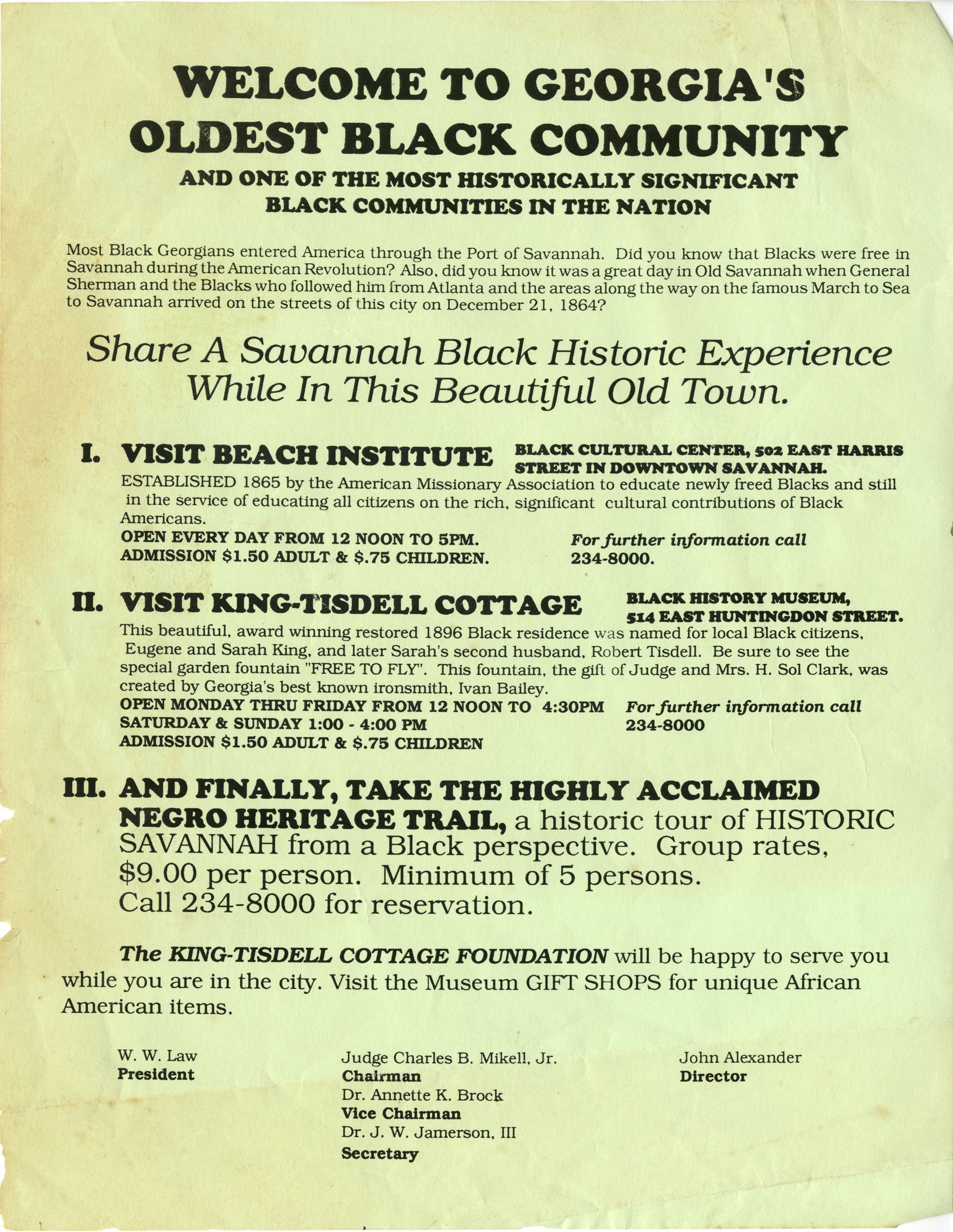 Welcome to Georgias Oldest  Black Community