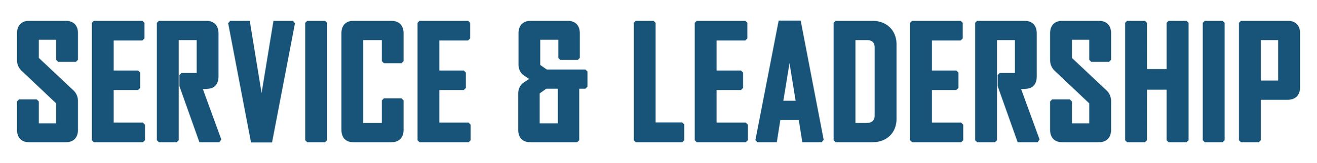 Service and Leadership Banner