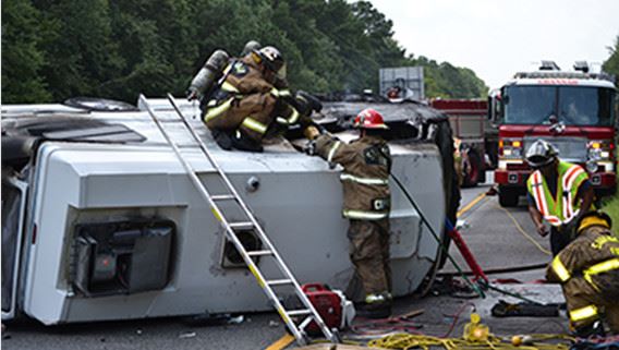 firefighter in a rescue
