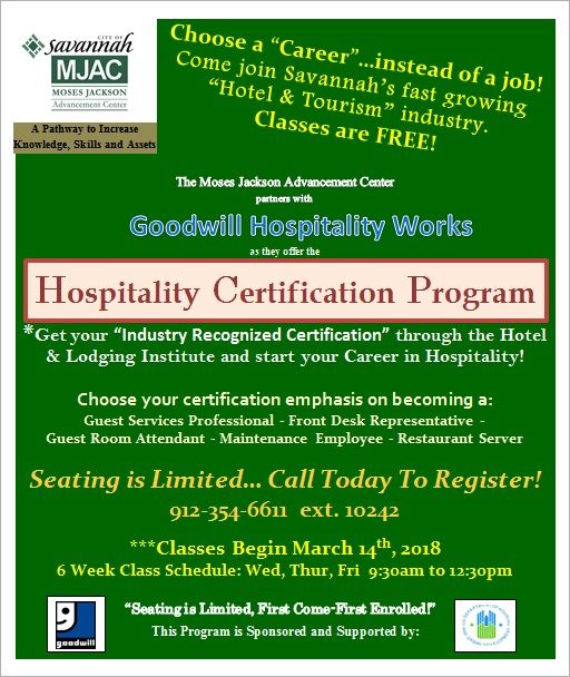 Goodwill - Hospitality Cert 6