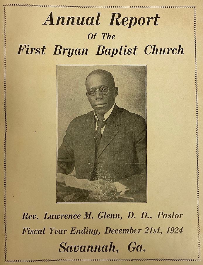 First Bryan Baptist Church Annual Report, 1924