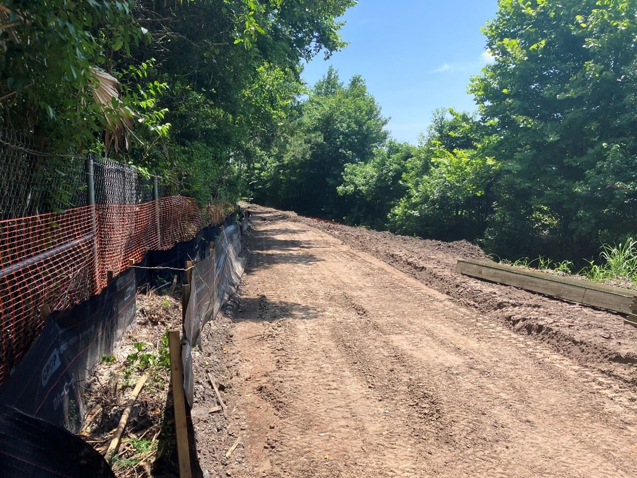 Construction being shown on Truman Linear Trail Phase 2B 