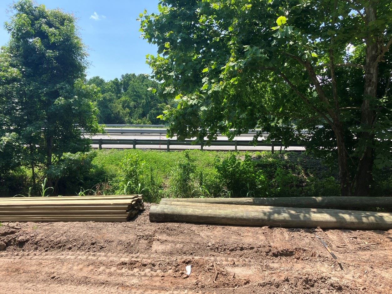 Construction being shown on Truman Linear Trail Phase 2B 