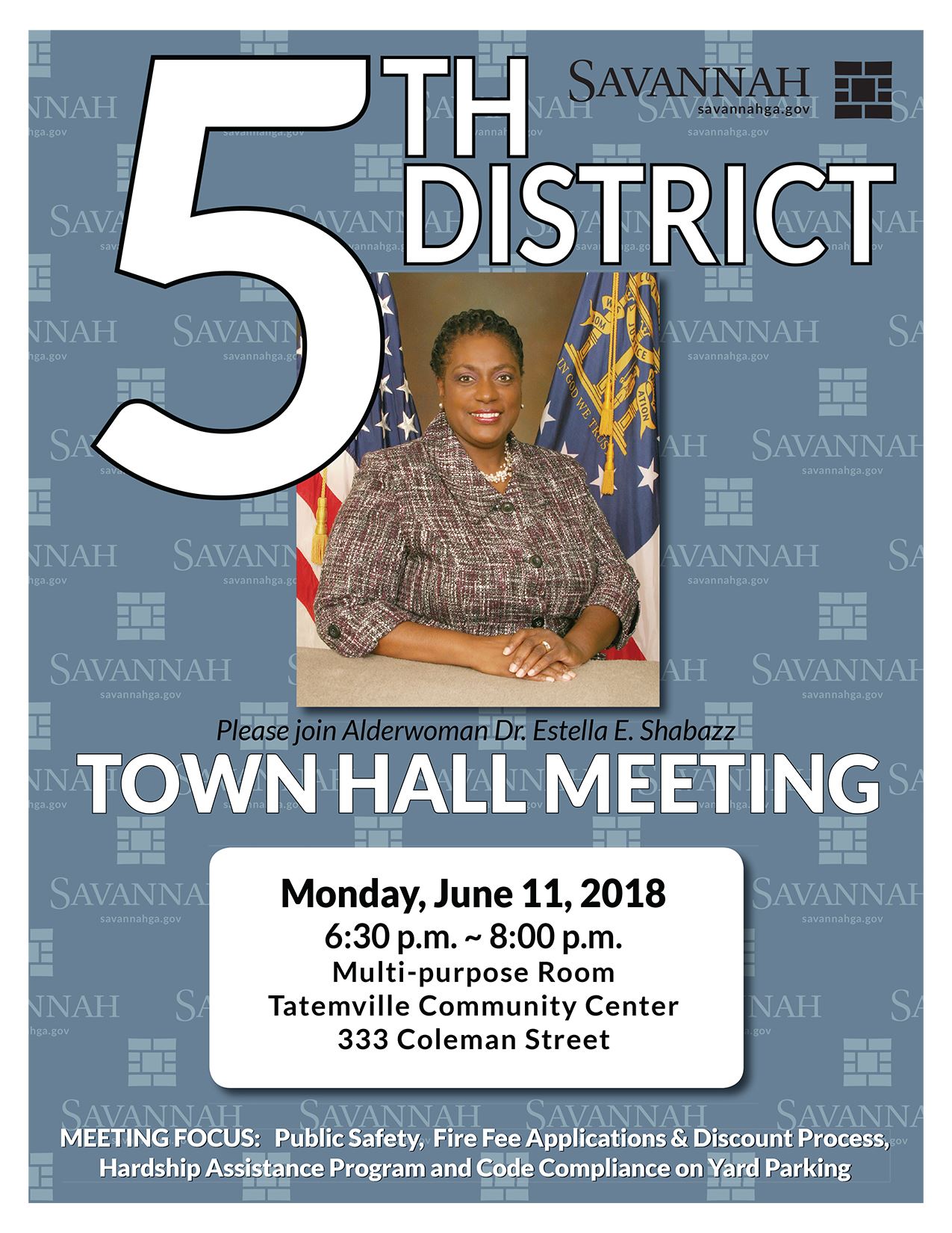 Town Hall Poster District Five 06112018