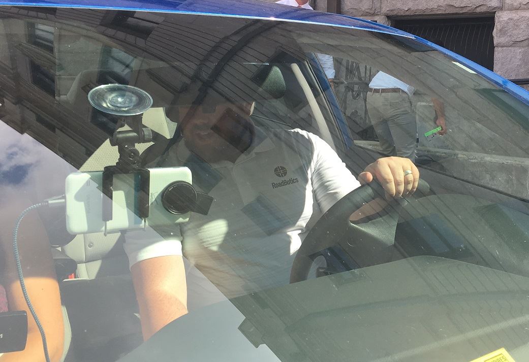 Roadbotics car with smartphone