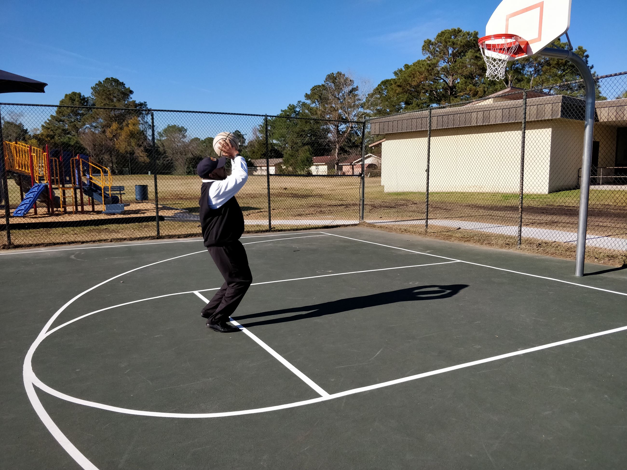 Alderman Johnson Testing Out the Court