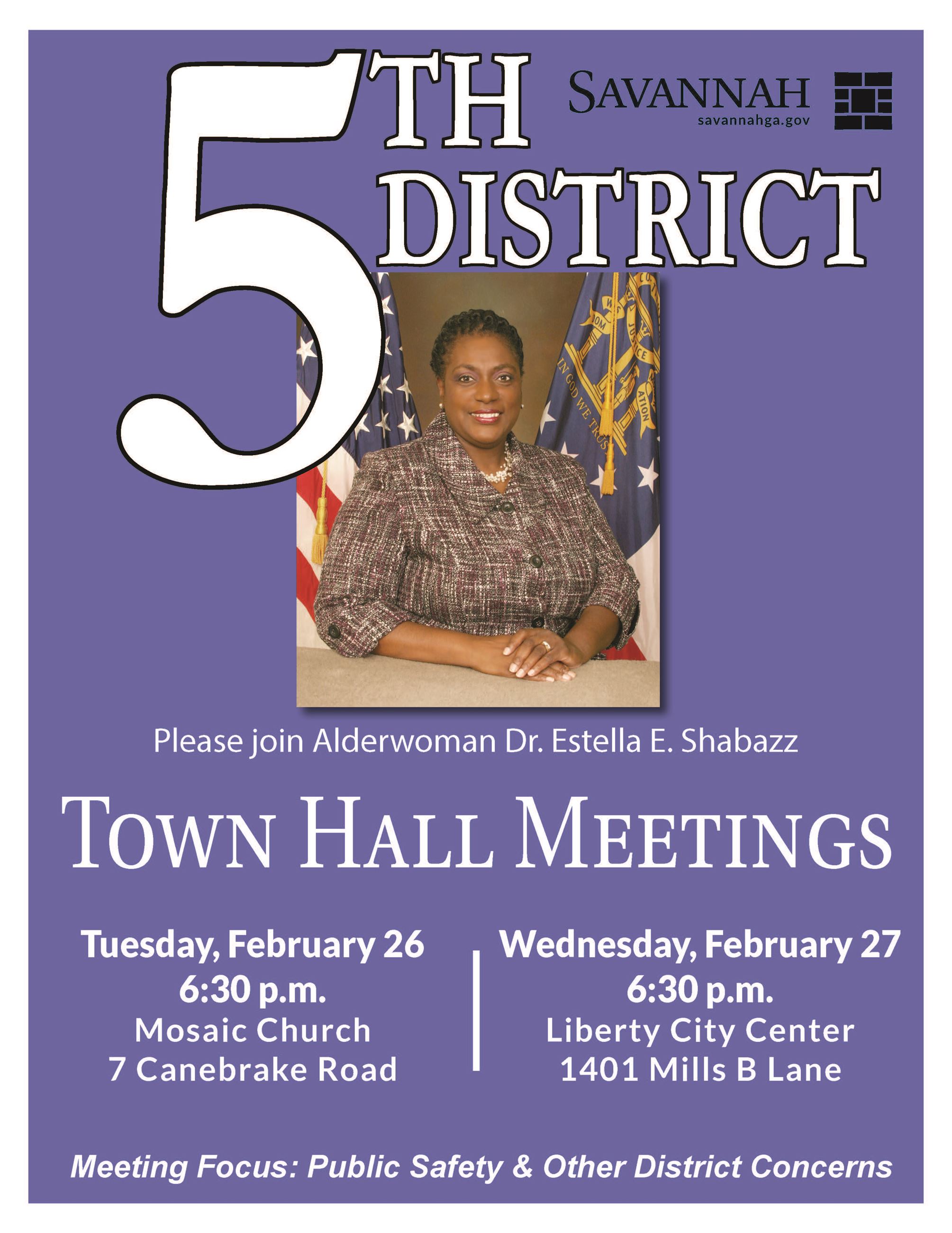 Town Hall Poster District Five 0226272019