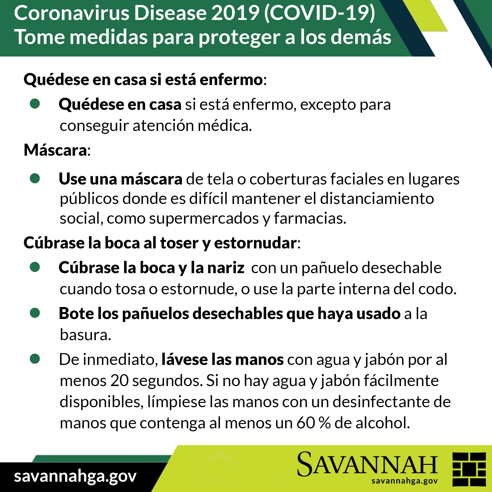 TAke Steps to Protect Others-Stay Home and Cover Coughs SPANISH 04062020 REDO with mask info Opens in new window