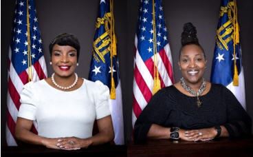 Alderwoman Kesha Gibson-Carter of Post 1, and Alderwoman Alicia Miller-Blakely of Post 2