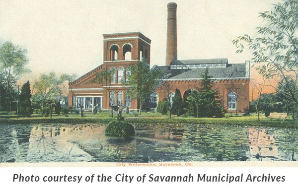 Water Works Building Postcard Courtesy of City of Savannah Archives
