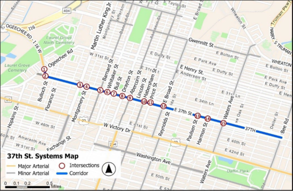 37th Street corridor map